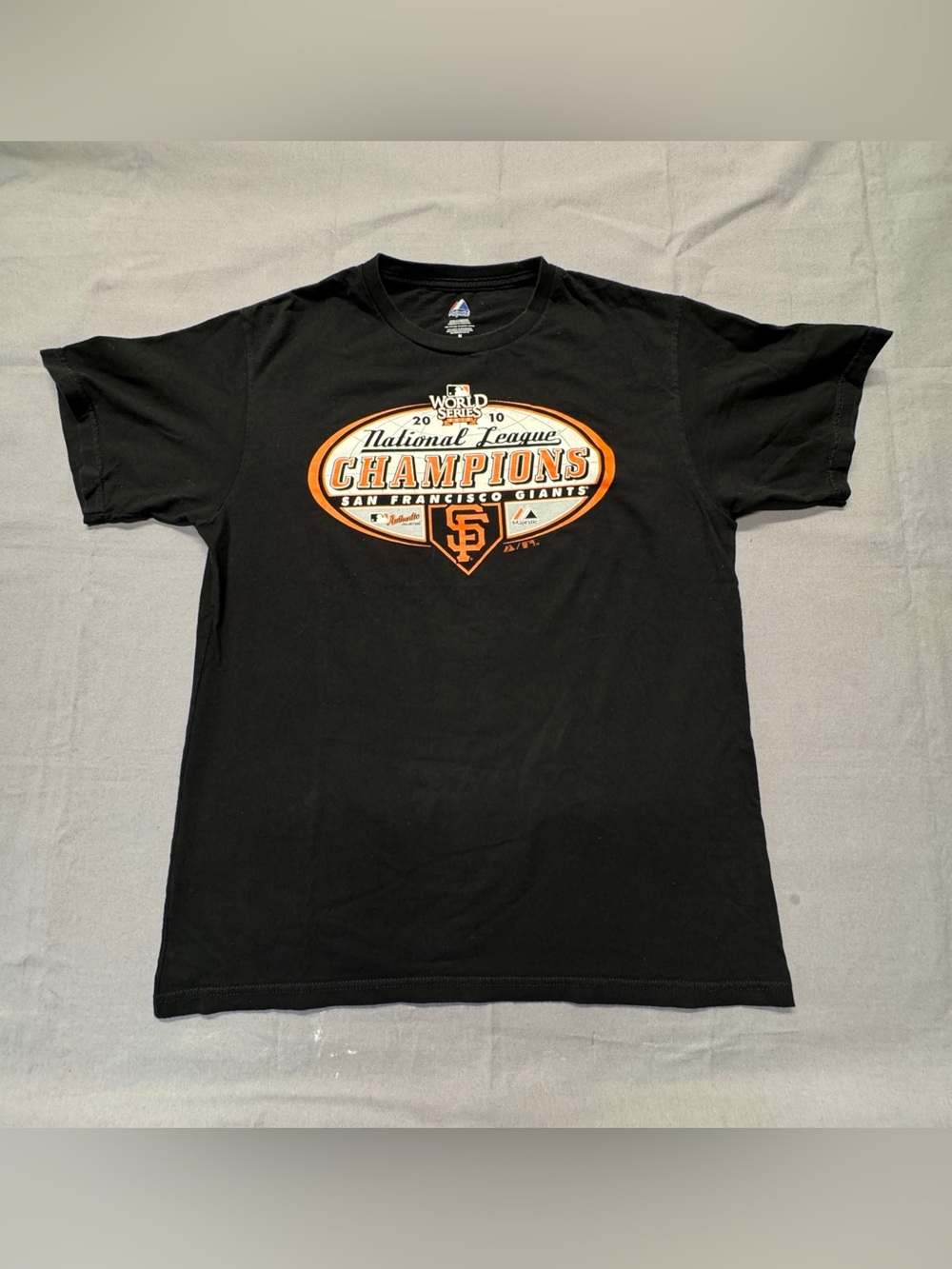 Majestic San Francisco Giants Black and Orange Champions Graphic Tee